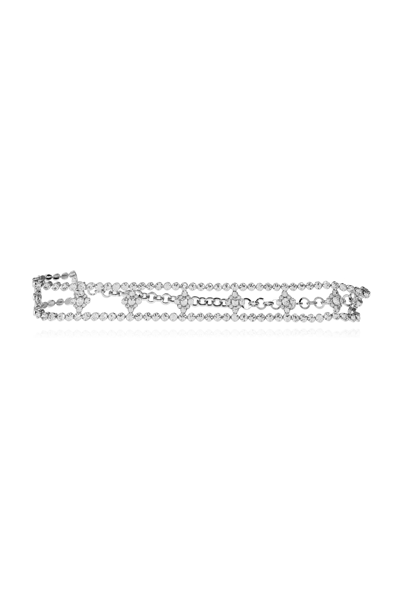 アクセサリーその他 ALESSANDRA RICH Woman Jewel Silver FABA3259 0001 Alessandra Rich Necklace with shimmering crystals | Women's